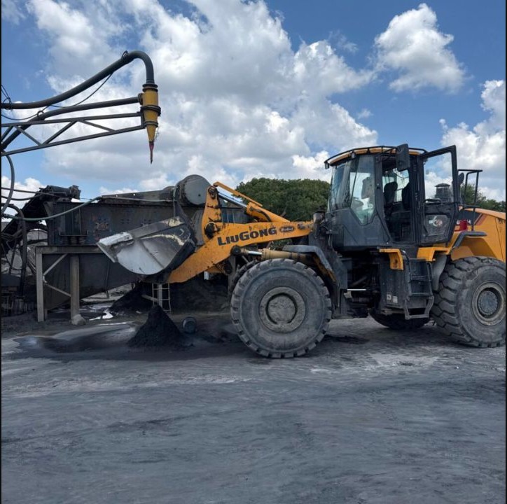 Front-end loader at a mining operation